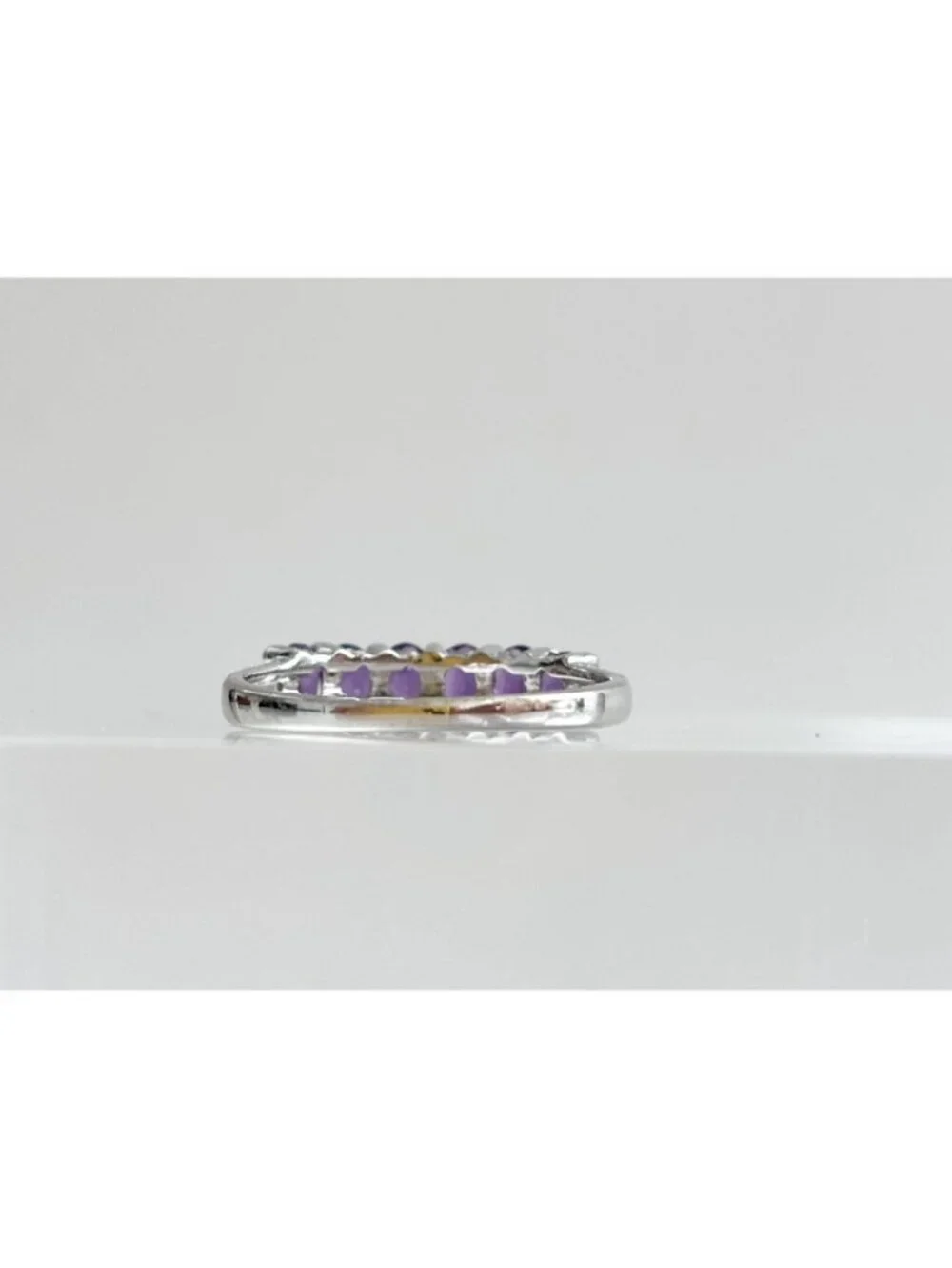 Thai Made Amethyst Gemstone Oval Cut Sterling Silver 925 Vintage Ring - sz 7.75